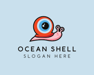 Snail Eyeball Shell logo design