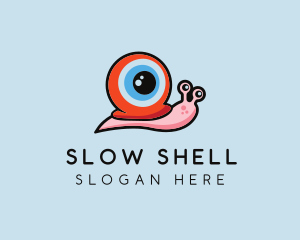 Snail Eyeball Shell logo design