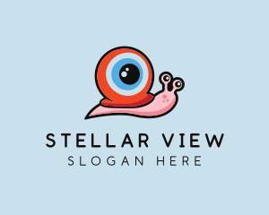 Snail Eyeball Shell logo design