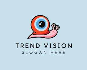 Snail Eyeball Shell logo design