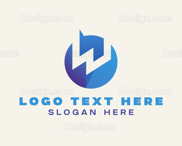 Modern Business Letter W Logo