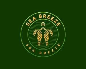 Turtle Aquatic Wildlife logo design