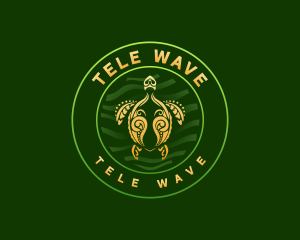 Turtle Aquatic Wildlife logo design