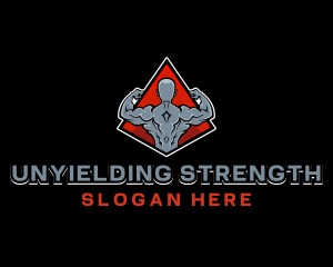 Muscle Man Strength logo design