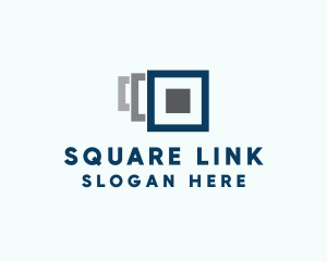 Digital Square Layers logo design