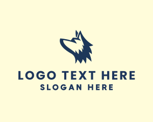 Minimalist - Minimalist Canine Wolf logo design