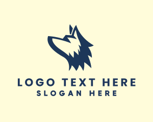 Minimalist Canine Wolf logo