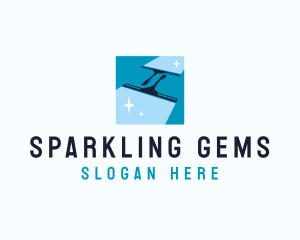 Sparkling Squeegee Cleaning  logo design