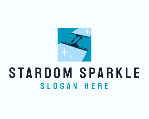 Sparkling Squeegee Cleaning  logo design