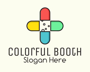 Colorful Capsule Vitamins logo design