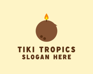 Tropical Coconut Candle  logo design