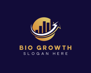 Growth Arrow Graph logo design