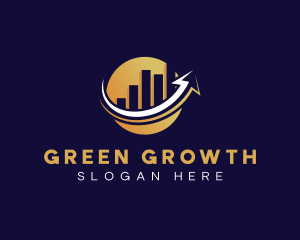 Growth Arrow Graph logo design