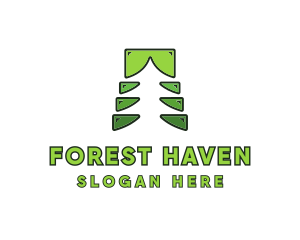 Forest Tree Saw logo design