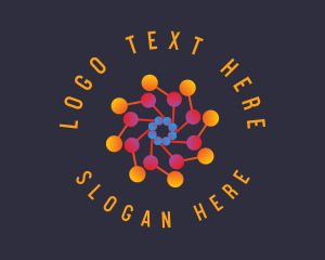 Viral - Viral Atom Science logo design