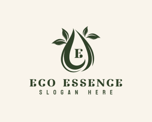 Eco Leaf Droplet logo design