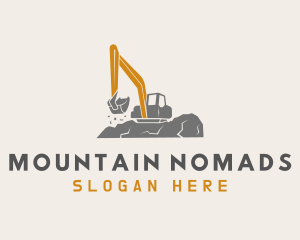 Mountain Builder Excavator logo design