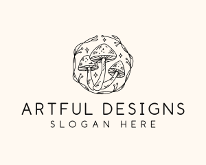 Magical Mushroom Garden logo design