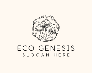 Magical Mushroom Garden logo design