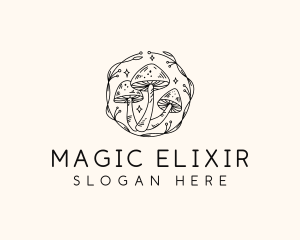 Magical Mushroom Garden logo design