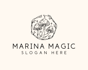 Magical Mushroom Garden logo design