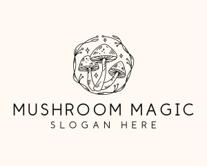 Magical Mushroom Garden logo design