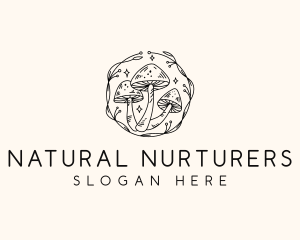 Magical Mushroom Garden logo design