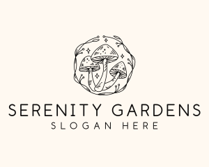 Magical Mushroom Garden logo design