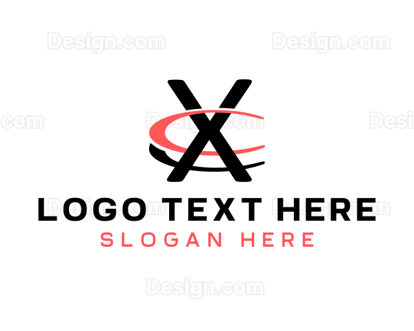 Modern Red Letter X Logo