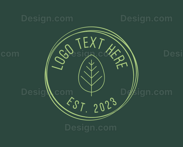 Eco Vegan Leaf Logo