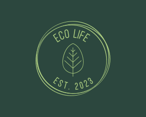 Eco Vegan Leaf logo design