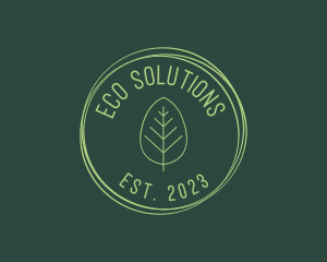 Eco Vegan Leaf logo design