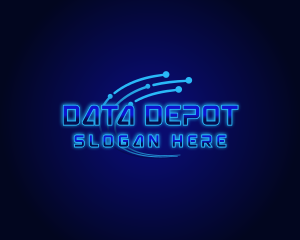 Digital Data Circuit logo design