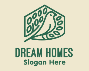 Green Birdhouse Monoline logo