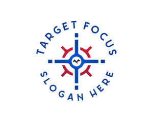 Shooting Target Crosshair logo design