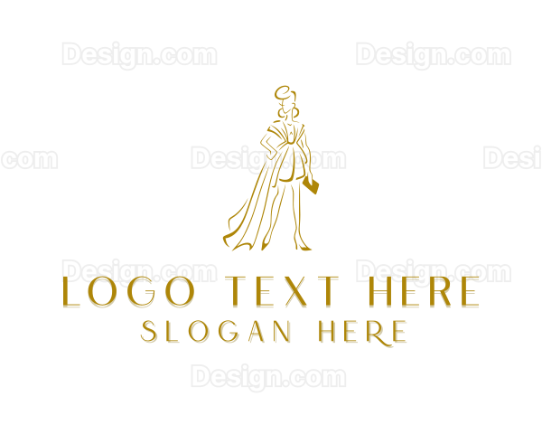 Woman Dress Fashionista Logo