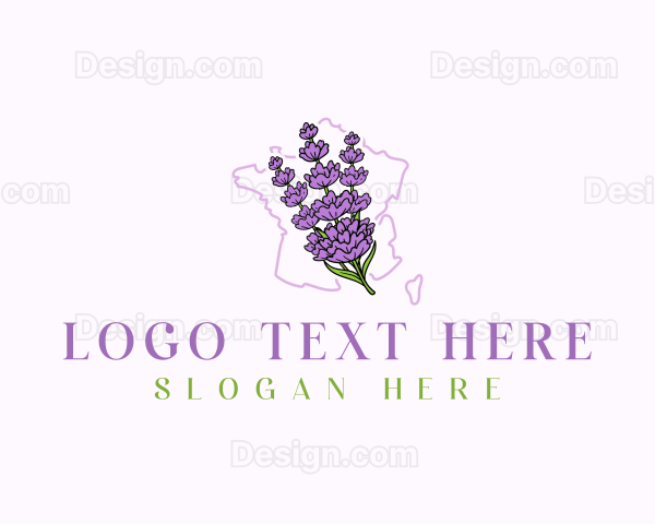 France Lavender Flower Logo