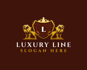 Luxury Lion Crest logo design