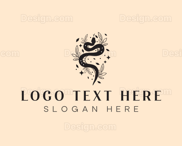 Floral Snake Boho Logo