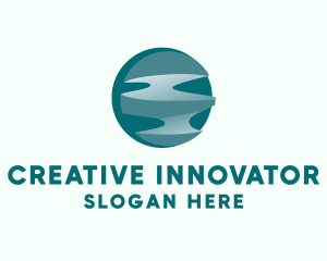 3D Innovation Sphere logo design