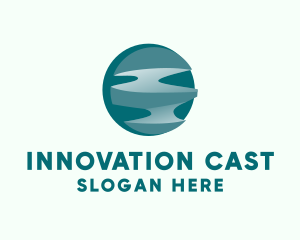 3D Innovation Sphere logo design