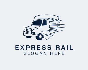 Express Transport Truck logo design