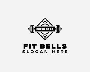 Fitness Barbell Gym logo design