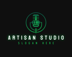 Mic Studio Broadcasting logo design