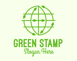 Green Nature Conservation Globe logo design