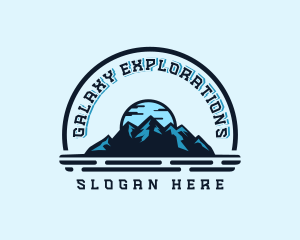 Camping Mountain Peak logo design