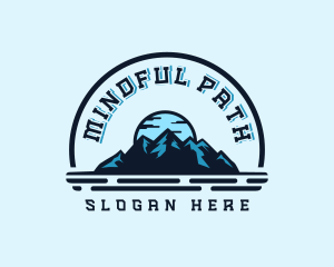 Camping Mountain Peak logo design