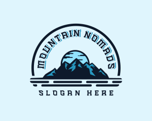 Camping Mountain Peak logo design