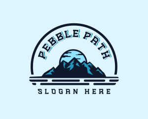 Camping Mountain Peak logo design