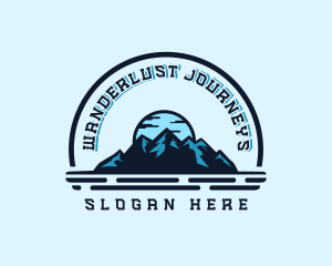 Camping Mountain Peak logo design